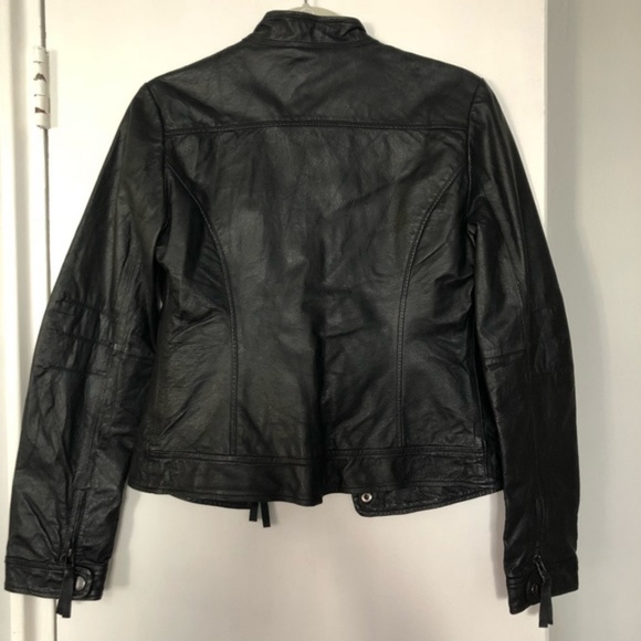 BB Dakota Black Leather Jacket - Small - Picture 6 of 8